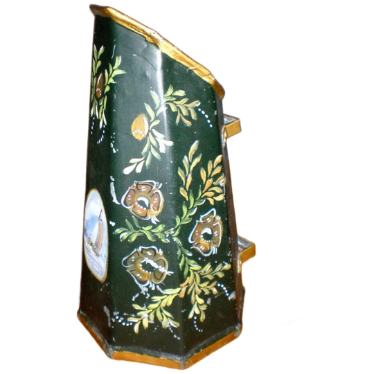 Vintage Geschilderde Metalen Lamp Met Handvat 1
