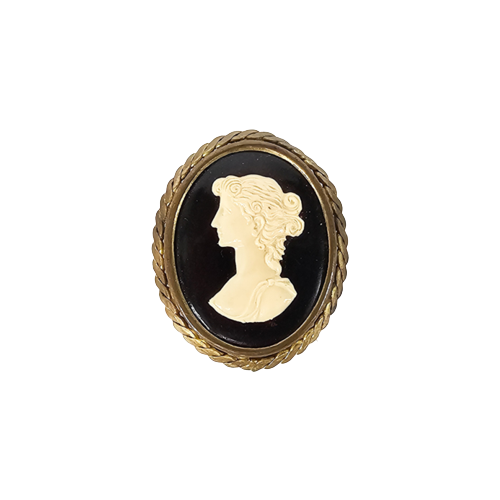 Cameo Broche - Vintage - Buste - Handgesneden - 1950'S