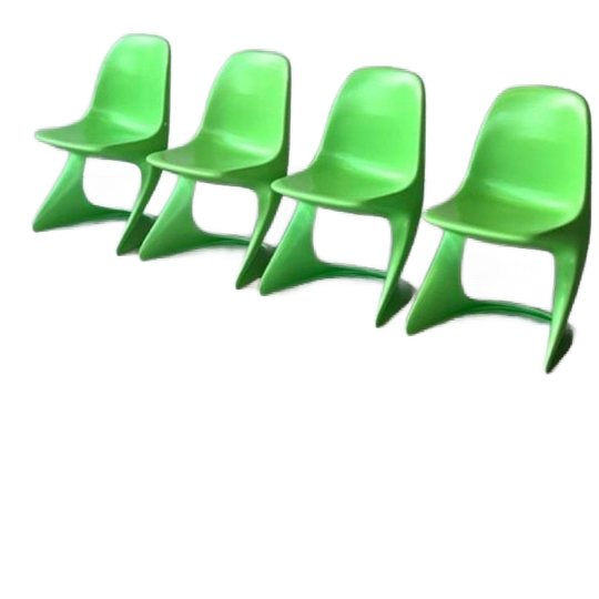 Casalino | Eettafelstoelen 35x Vintage Casala Groen 1