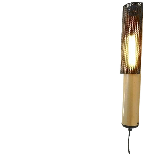 Retro Vintage Wandlamp Woja Jaren 80 Goud Kleur Dutch Design 1