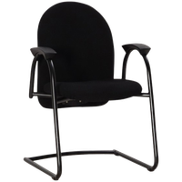 Interstuhl A550 Vergaderstoel , Zwart, Slede Frame
