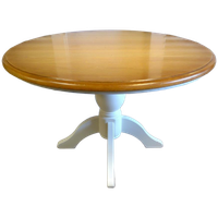 Prachtige Landelijke Ronde Eiken Eettafel 120 Cm