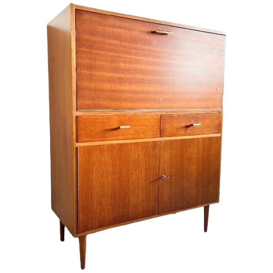 Vintage Deens Design Mid-century Secretaire Kast 1960’s 1