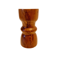 Vintage Walnoothout Kandelaar Waxinelicht Houder