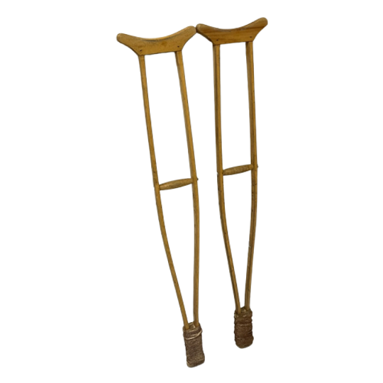 Antieke Houten Krukken Hout Brocante 1