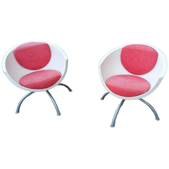 Set 2 Vintage Gubbo Swivel Fauteuils, Mia Lagerman, Ikea 1