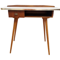 Jaren 50 Vintage Bijzettafel Kinder Bureau Kapstafel