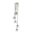 Raak Cascade Hanglamp Met 5 Bollampen Met Handblaasdecor thumbnail 1