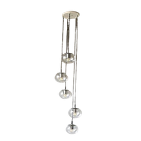 Raak Cascade Hanglamp Met 5 Bollampen Met Handblaasdecor
