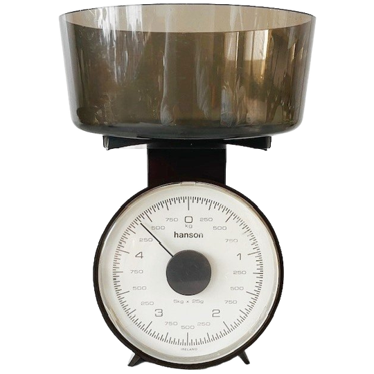 Vintage Retro Weegschaal Hanson Bruin Beige 1970’s 1