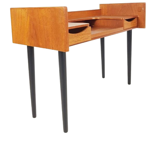 Vintage Teak Houten Side Table Hal Kastje Deens Klein Kastje 1