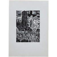 Houtsnede Frans Masereel: De Boetprocessie Van Veurne (1)