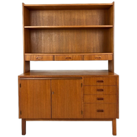 Zweeds Vintage Teak Fineren Boekenkast Kvarne