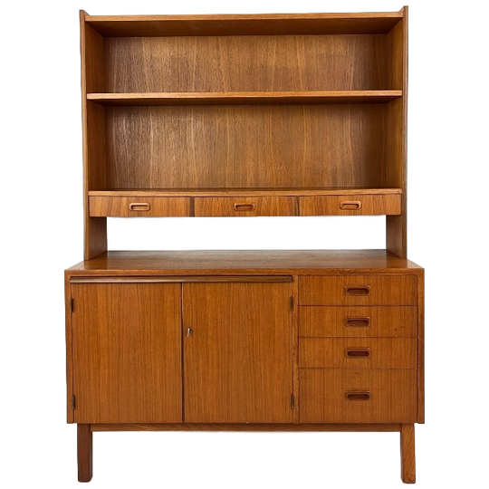 Zweeds Vintage Teak Fineren Boekenkast Kvarne 1