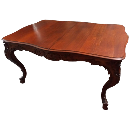 Grote Luikse Tafel Met Prachtig Beeldhouwwerk. 1