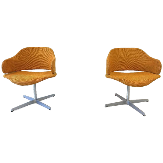 2x Vintage Artifort Geoffrey Harcourt Stoel Fauteuil 1