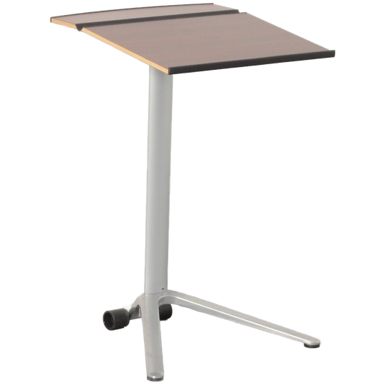Solidesk Bijzettafel, Mahonie, 45 X 45 Cm, Verrijdbaar, Vaste Hoogte Onderstel 1