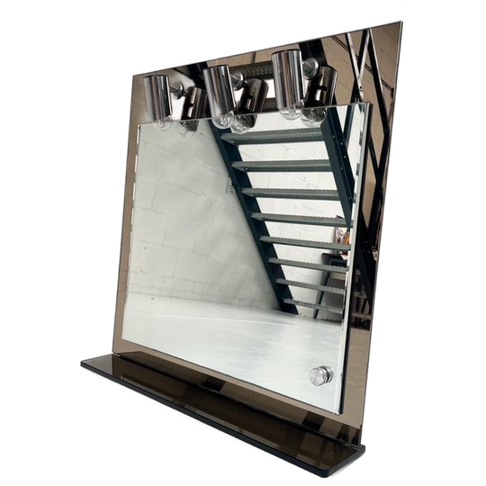 Italiaanse Make-up Spiegel Met Verlichting, 1960's 1