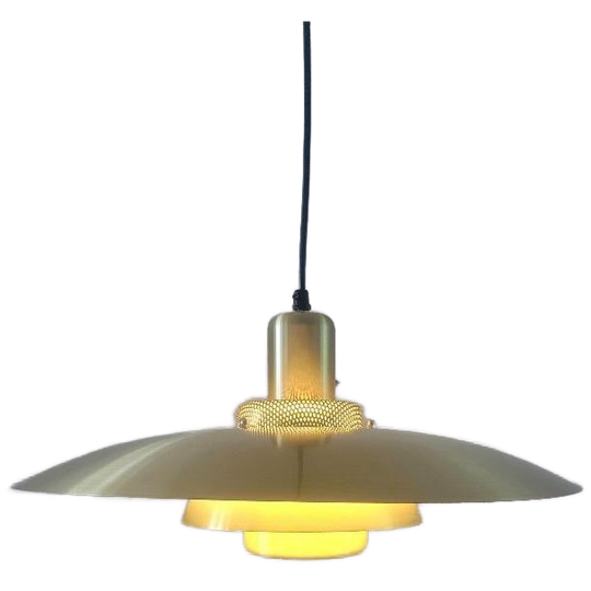 Vintage Deense Schalenlamp Van Lyskaer Belysning In Messing 1