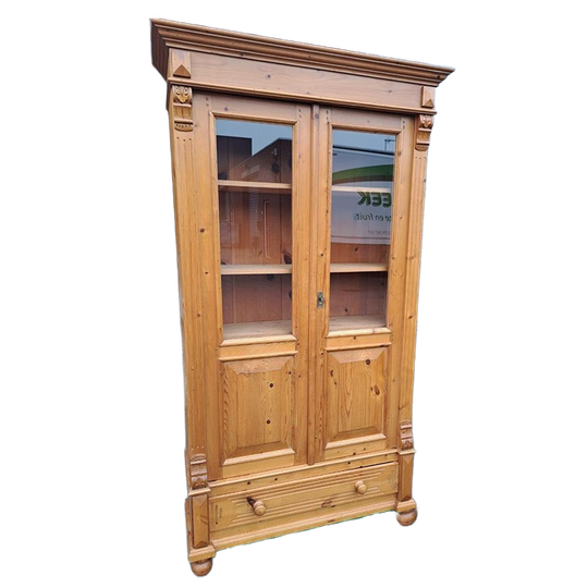 Grenen Vitrinekast 1
