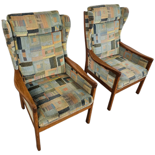 2 X Casala Wingback / Lounge / Armchair In Top Condition / 4 Small Cushions / 1960s 1