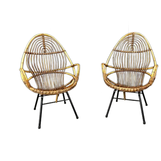 Pair Of Mid-century Chairs By Rohé Noordwolde, 1960's, Netherlands 1