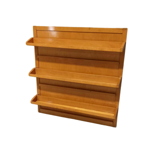 Vintage Mid Century Houten Boekenrek Wandplanken