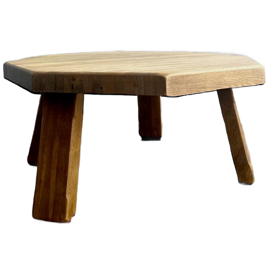 Vintage Eiken Brutalist Coffee Table / Salontafel 1