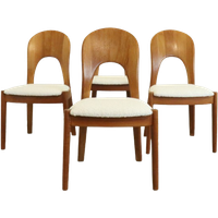 Set Van 4 Niels Koefoed Morten Stoelen 'Bardeso' Vintage New Upholstery