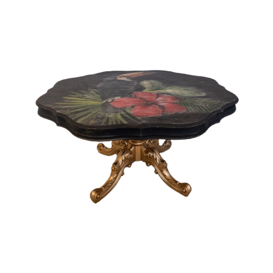 Restyled Salontafel Met Leeuwenpoten En Toekan 1
