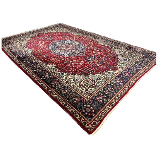 Uniek Handgeknoopt Perzisch Vloerkleed Uit Meshad 310X205Cm 1