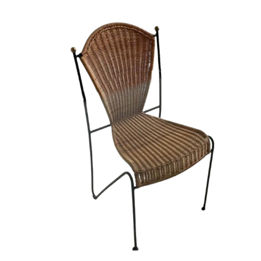 Vintage Frederick Weinberg Wicker Chairs Rieten Stoe 1
