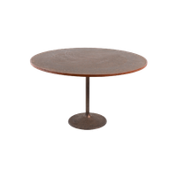 Scandinavian Modern Table With Copper Inlaid From 1960’S Eettafel Rond