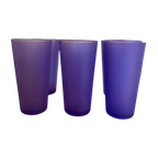 7X Longdrink Glas / Glazen Paars Vintage thumbnail 1