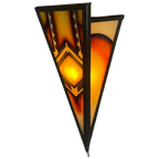 Art Deco / Amsterdam School (Style) - Stained Glass Wall Sconce - Bronze Frame - In The Style Of thumbnail 1