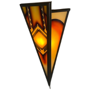 Art Deco / Amsterdam School (Style) - Stained Glass Wall Sconce - Bronze Frame - In The Style Of
