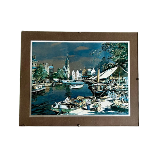 Kunstwerk Van Bert Pugh, Bloemenmarkt Amsterdam 1