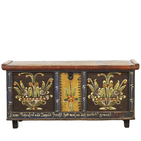 Antieke Beschilderde Bruidskist 1825 1