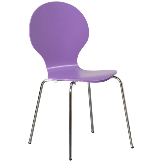 Frontseat Kantinestoel, Paars, 4-poot Onderstel 1