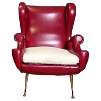 Rode Italiaanse Vintage Designfauteuil