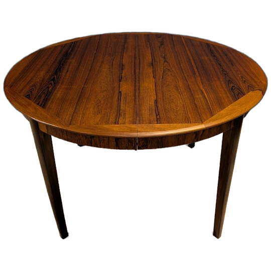Vintage Verlengbare Ronde Eettafel, Palissander, Jaren 60 1