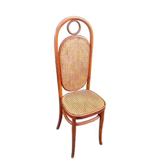 Thonet Webbing Winkelstoel Met Hoge Rugleuning (lange Jan) 1