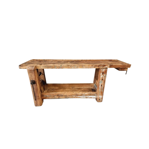 Oude Werkbank Sidetable Badkamermeubel Kastanjehout 50X205Cm