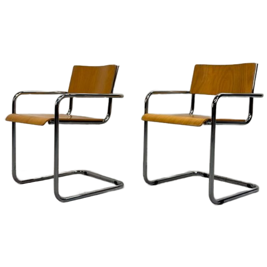 Set Vintage Bauhaus Fauteuils Van Plurima Italy 1