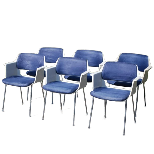Set 2225 Stoelen Cordemeijer Voor Gispen Jaren '60 1