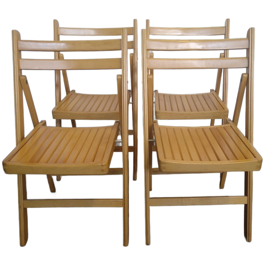 4x Klapstoelen Van Ctc In Beukenhout 1