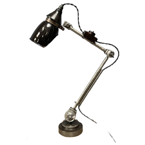 Vroeg Model Rademacher Tafellamp Met Zeldzame Schuine Kap