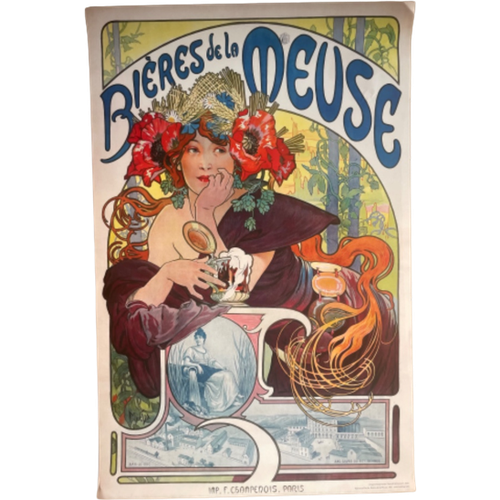 Alphonse Mucha, Bières De La Meuse, 1987