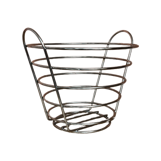 Vintage Zilverkleurige Chromen Chrome Chroom Metalen Fruitschaal Schaal Jaren 50/60 1
