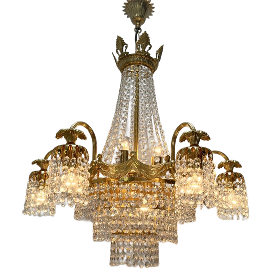 12 Beschikbaar! Vintage Kristallen Swarovski Kroonluchters 1